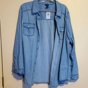 W FASH L/S DENIM SHIRT